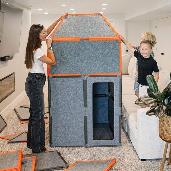 Kit Maison Modulaire Magnétique – Panneaux Créatifs pour Enfants (16 pièces)